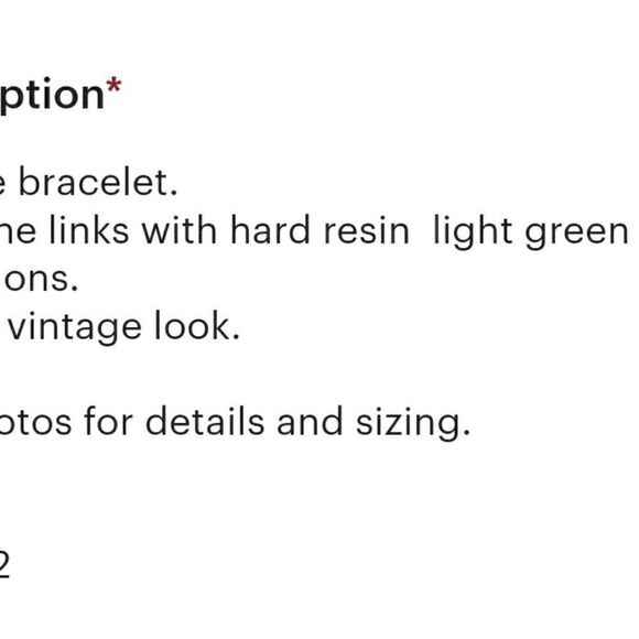 VINTAGE Goldtone Link Bracelet Resin Cabochons - Picture 5 of 5